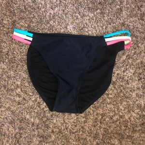 Black and Neon Swimsuit Bottoms
